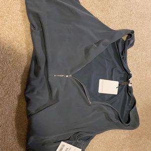 Brand new Gray 1/4 zip tank